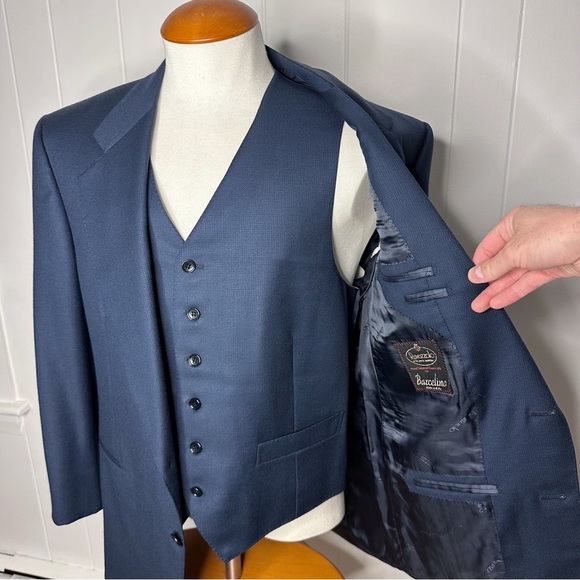 Ravazzolo Italian 3 Piece Navy Suit - Picture 2 of 13